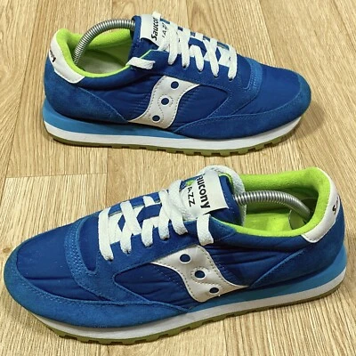 £34.99 • Buy Saucony Jazz Size UK 7 Eur41 Mens Lace Up Trainers Blue Suede Mix Sneaker 2013