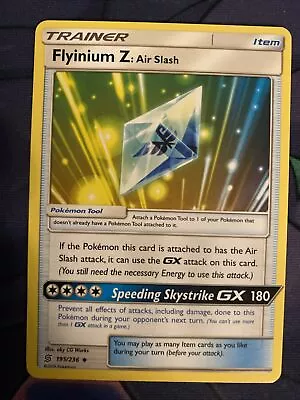 Pokemon TCG Unified Minds LP Flyinium Z: Air Slash 195/236 • $0.99