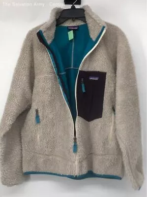 Patagonia Mens Gray Long Sleeve Zipped Pockets Fleece Full-Zip Jacket Size Large • $61