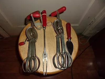 Vintage Red Handle Kitchen Utensils 5PC • $10