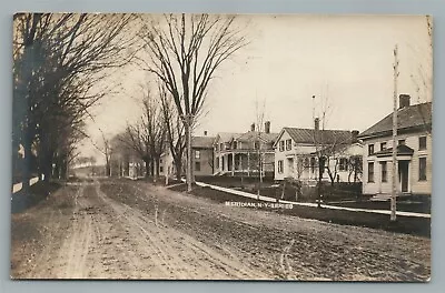 Meridian Ny Street Scene Antique Real Photo Postcard Rppc • $47.99