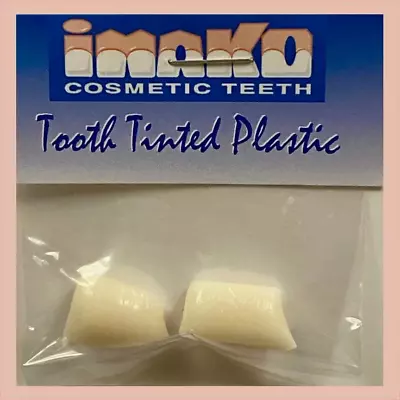 Imako Cosmetic Teeth Extras- Tooth Tinted Plastic- Natural Color. Temporary • $15.83