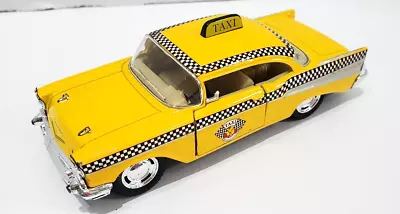 KiNSMART 1957 Chevy Bel Air Coupe Classic Taxi Cab 5  1:40 Scale Die Cast Met... • $6.97
