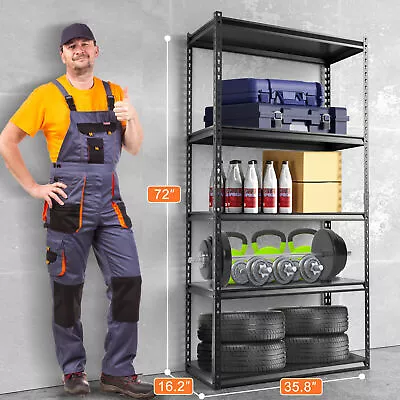 4/5 Tier Metal Shelving Unit Adjustable Heavy Duty Garage Storage Rack Shelf New • $98.99