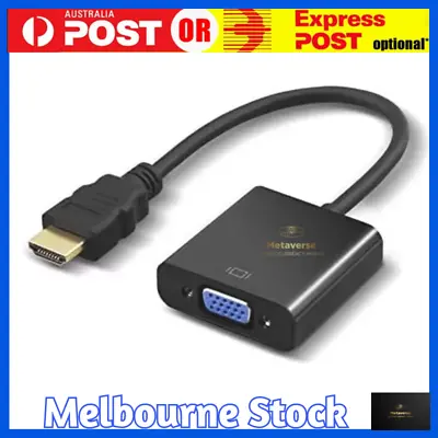 HDMI Male To VGA Female 1080p Adapter Cable Converter Chipset Built-in  • $4.59