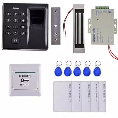 Door Access Control System Kits Set Fingerprint Card Entry • £74.17