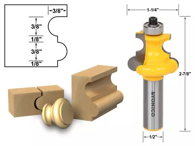 3/16  Radius Flute And Bead Router Bit - 1/2  Shank - Yonico 16145 • $18.95