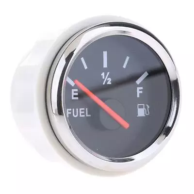 52mm Marine Boat Car Fuel Oil Level Gauge Indicator IP67 Waterproof 9-32V • £12.56