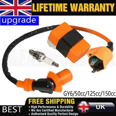 Racing Ignition Coil Spark Plug CDI Box Set For GY6 50cc 125cc 150cc Scooter ATV • £9.95