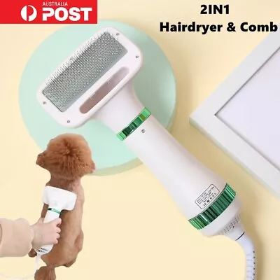 Pet Dog Cat Hair Dryer Remover Heater Blower Grooming Combe Brush Cleaner Rake • $25.99