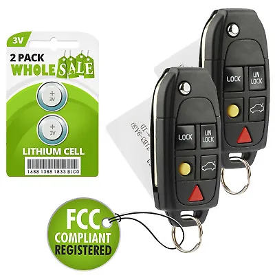 2 Replacement For 2004 2005 2006 2007 2008 2009 Volvo XC90 Key Fob Remote • $53.95