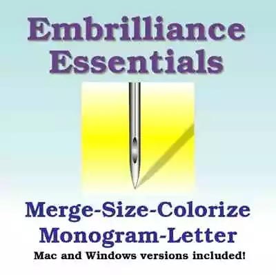 Embrilliance Essentials Lettering & Editing Machine Embroidery Software • $139