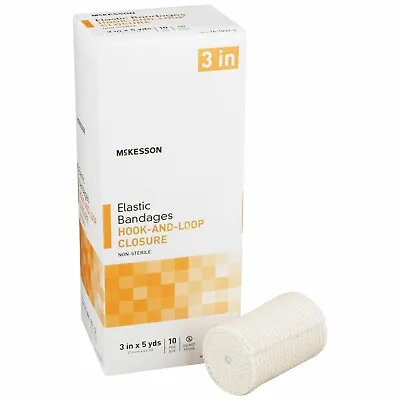 McKesson Elastic Knit Bandage 10-rolls Hook And Loop Closure 3  Wide Non-Sterile • $13.95