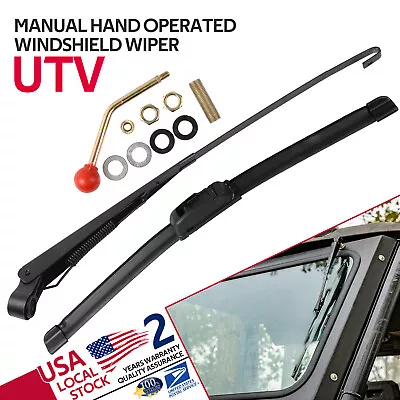 UTV Manual Hand Operated Windshield Wiper Rubber Blade Universal Replacement Kit • $10.89