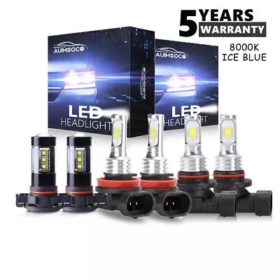 LED Headlight Fog Light Bulbs Kit 10000K For Chevy Silverado 1500 2500 2007-2015 • $33.99