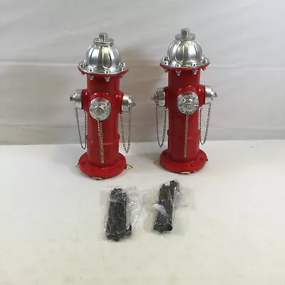 $59.99 • Buy Sintuff Red Dog Fire Hydrant Pee Post Outdoor Statue 4.5x5.3 Inch 2 Pcs