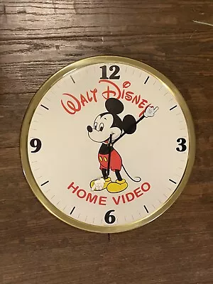 Walt Disney Home Video Mickey Mouse Wall Clock 17 Inch 1980 • $55