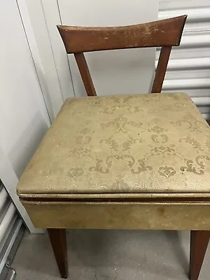 Vintage Stump Sewing Machine CHAIR With Storage Seat • $130
