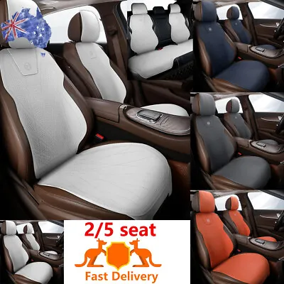 Saddle Leather Car Seat Covers For Nissan Front Rear FULL SET Accessories Decor • $119.70