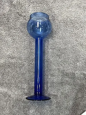 COBALT BLUE GLASS TALL VASE Or CANDLE HOLDERS 12” Tall • $13