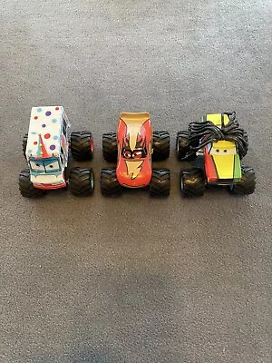 Disney Pixar Cars Monster Trucks Lot Of 3 I-screamerRasta Carian Frightening • $15.40