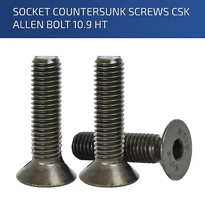 M3 X 8mm High Tensile Socket Countersunk Screws 10.9 Ht Csk Hex Allen Key Bolts • £0.99