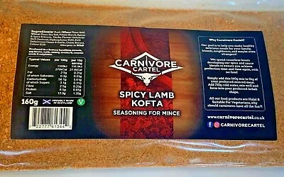 Carnivore Cartel Spicy Lamb Kofta Kebab Mix - 160g (to Add To 1kg Mince) • £5.45