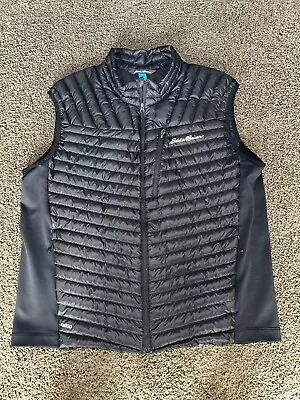 Eddie Bauer Vest Mens XL Extra Large Black First Ascent EB800 Goose Down Puffer • $35.99