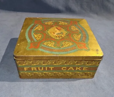 1950S VINTAGE HOSTESS FRUIT CAKE TIN BOX CONTINENTIAL BAKING CO.  (Box S3) • $14.54