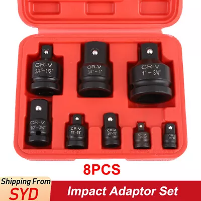 8pc Impact Socket Adaptor Set Driver Wrench Kit 1/4 1/2 3/8 3/4 1  Reducer AU • $21.88