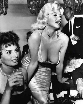 Sophia Loren & Jayne Mansfield 1957  8x10 Picture Celebrity Print • $7.98