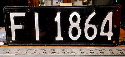 INTL - NEW ZEALAND - 1970s Passenger License Plate - Burnished Aluminum / Black • $32