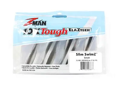 Zman Soft Lure Slim SwimZ 3 Inch 6/Pack Smelt (3677) • $20.90