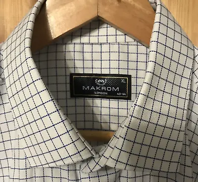 Makrom London Mens Long Sleeve Shirt Collar Uk Size XL Button Up 43 -44  • £10