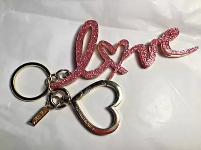 Victoria Secret Heart Charm LOVE Pink Bling Key Chain Charm • $15