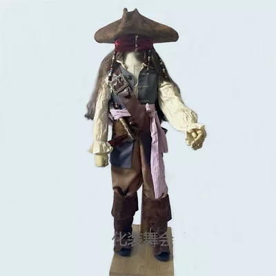 Jack Sparrow Costume Kids Pirates Of The Caribbean Cosplay Outfits Halloween  • $80.98