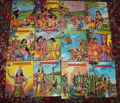 Mahabharata Parts 1-12 Illustrated Books • $29.99