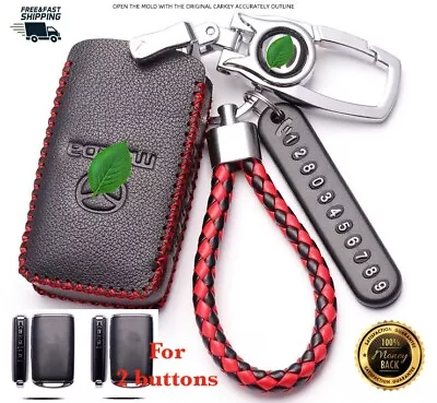 $19.99 • Buy For Mazda 3 CX3 CX5 CX30 Car Key Case Cover Remote Geniue Leather 2 Btns