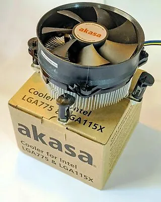 Akasa/EKL Cooling Fan LGA 1151 Socket (H4) LGA 1150 LGA 775 Heat Sink CPU Cooler • £9.99