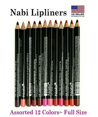 12 PCs Nabi Lipliner Set - Red Pink Natural Burgundy & Brown *US SELLER* • $12.99