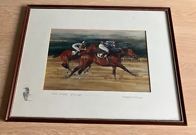 Horse Racing Print ‘On The Line’  With Pencil Sketch Keith Proctor Signed 1990 • £40