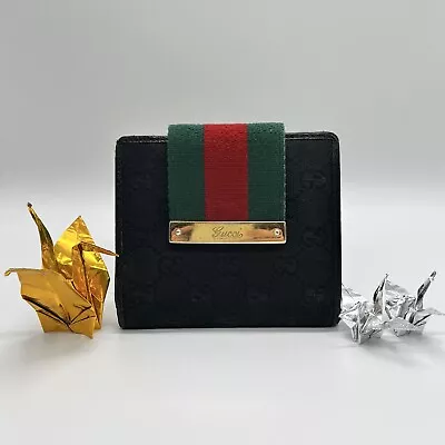 Gucci Befold Wallet Gg Canvas Sherry Line Authentic 0010 • $99