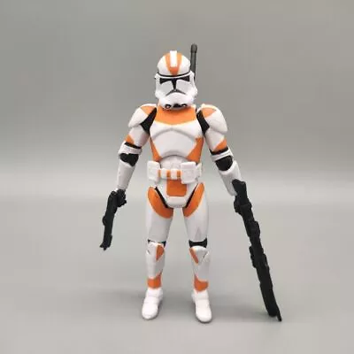 3.75  Star Wars Repoblic Utapau Orange White Clone Trooper Action Figure • $10.99