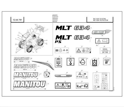 Manitou MLT634-120  ST3B Parts Catalog • £29.99