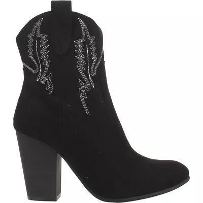 Code West Slayer Round Toe Cowboy Booties Womens Black Casual Boots CW169-001 • $19.99