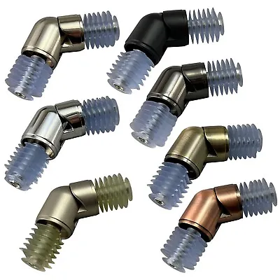 £7.49 • Buy 28mm Single Corner Bay Window Curtain Pole Elbow Joint Connector 6 Colours New