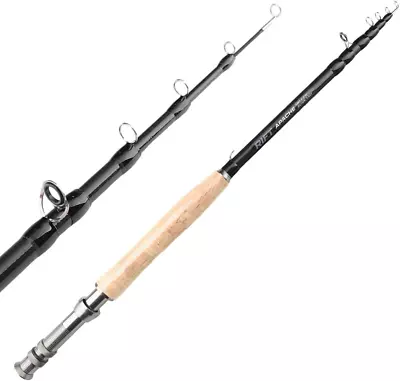 Apache Fly Fishing Rod – 5Wt Carbon Fiber Telescopic Fishing Rod – One-Piece Tra • $53.99