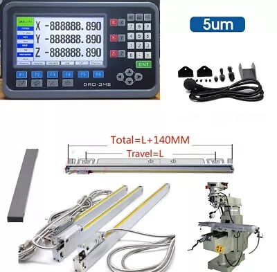 2/3 Axis DRO Display Kit  Linear Scale Digital Readout For Bridgeport Mill Lathe • $117.29