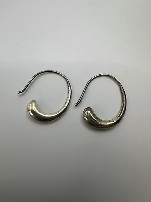 Vintage Modern Sterling Silver Hoop Earrings 2.1cm • $11.20