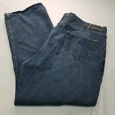 Mustang Men's Straight Jeans High Waisted Flat Front Med Wash Blue Size 44/30 • $23.97